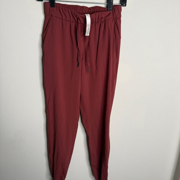 Lululemon Women's 2 Align Jogger Burgundy Drawstring Casual Lounge Pants Yoga - Picture 1 of 5